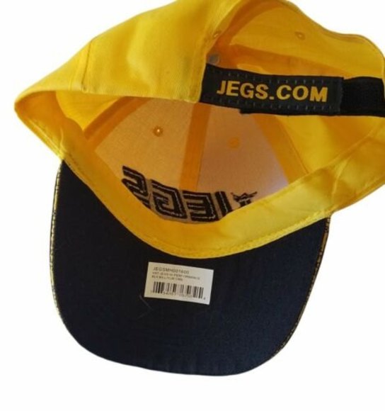 JEGS High Performance Yellow & Black Adjustable Trucker Baseball Cap - Hat - Picture 3 of 3